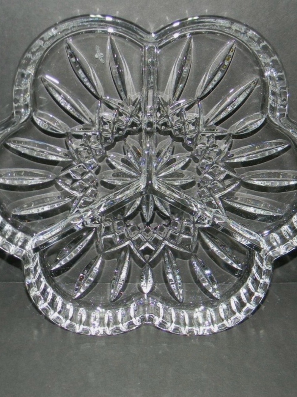 Waterford Crystal Clear Lismore collection 3 Part Serving Dish